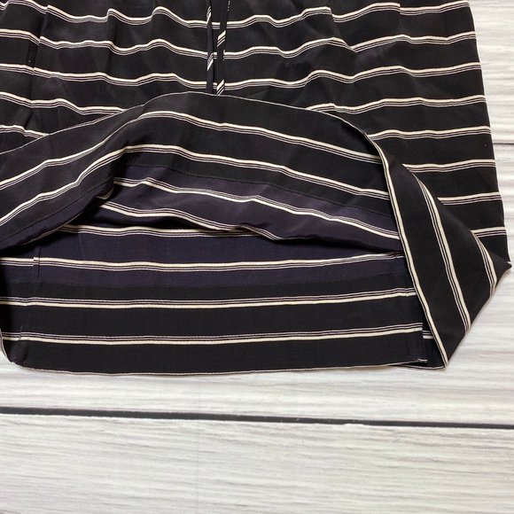 Joie Black White Striped Chariot Dress Silk - Picture 9 of 16